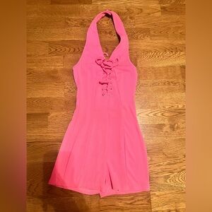 Fashion Nova Vibrant Pink Ribbed Top